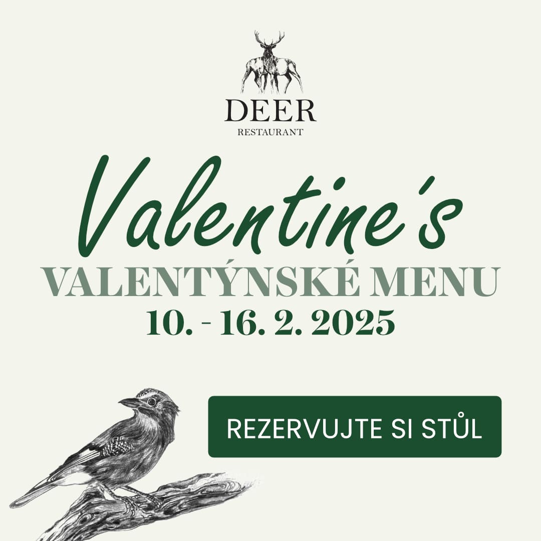 Valentýnské menu, Deer Restaurant, Praha centrum