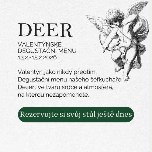 Valentýnské Degustační Menu, Deer Restaurant, Praha centrum