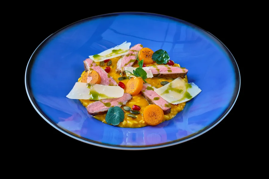 Dýňové risotto s kachním prsem