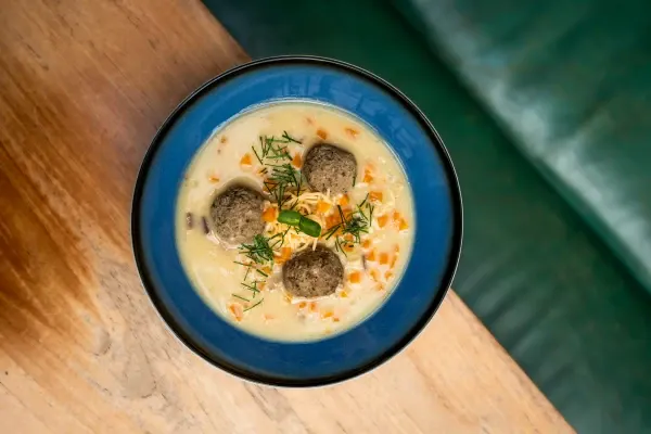 Traditional goose soup (kaldoun)