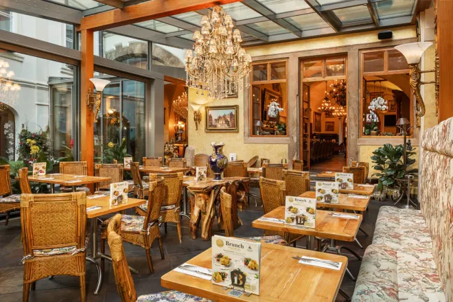 Stylish restaurant interior Restaurant atrium